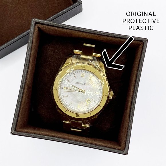 Michael Kors - Mother of Pearl Gold Tone Watch - Picture 2 of 12